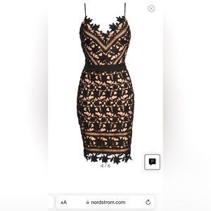 ADELYN RAE NWT Black and Nude Lace Dress